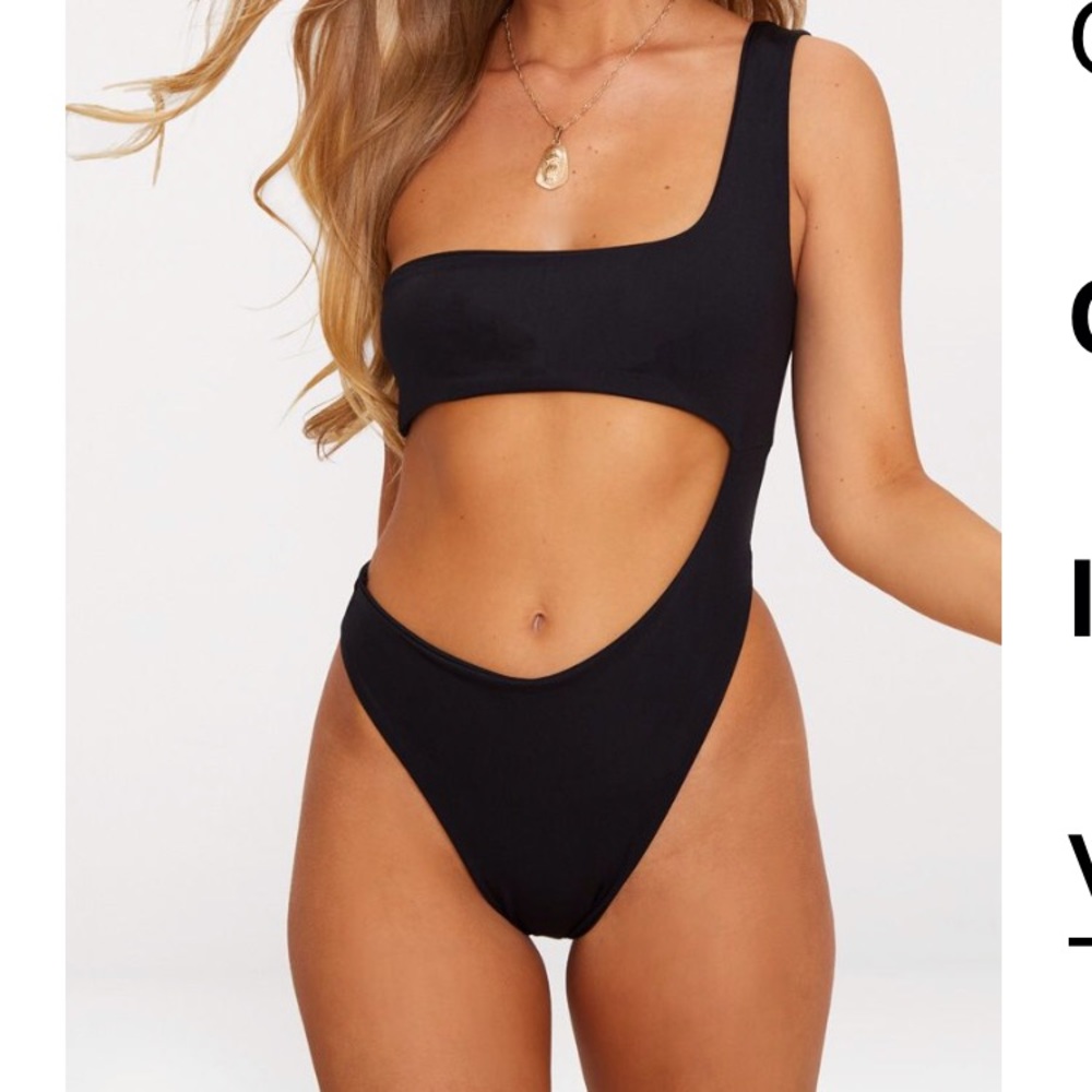 Black cut out one piece